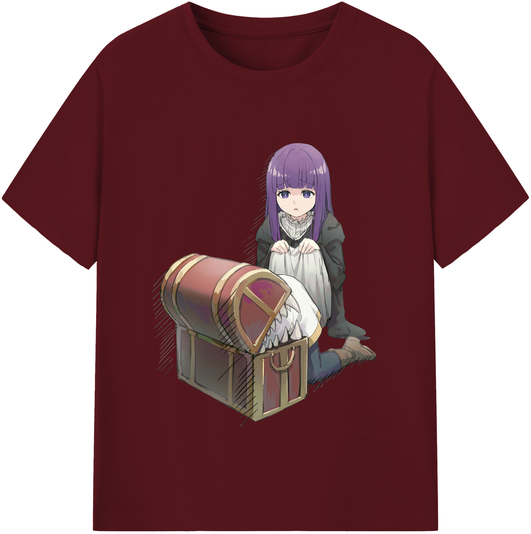 （画像用） 葬送のフリーレン Frieren 綿100％半袖Tシャツ（フロントプリント）